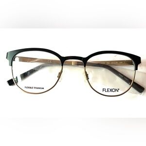 Flexon J4008  Kids Black Full Rim Eyeglass Frames